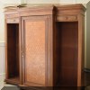 F36. Inlay marquetry cabinet. 55”h x 58”w x 18”d 